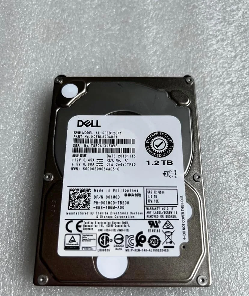 هارد دیسک سرور 1.2 ترابایتی Dell AL15SEB120NY HDEBL82DAB51 001M0D 01M0D SAS 12G هارد دیسک سرور 1.2 ترابایتی Dell AL15SEB120NY HDEBL82DAB51 001M0D 01M0D SAS 12G