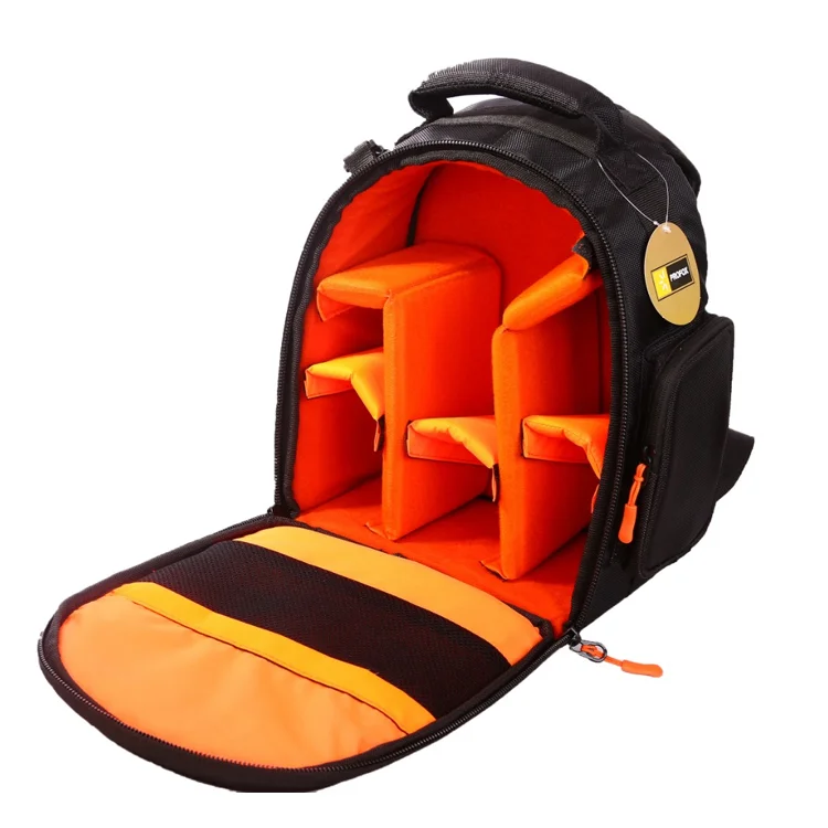 کیف کوله پشتی دوربین عکاسی طرح نیمه ونگارد - رنگ نارنجی