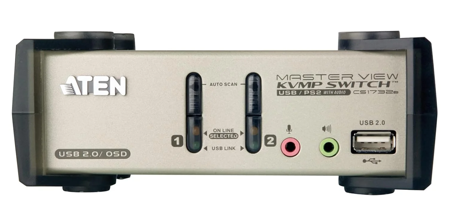 سوئیچ KVM دو پورت USB 2.0 ATEN CS1732B با OSD