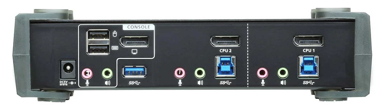 سوئیچ کی وی ام پی 2 پورت USB 3.0 4K DisplayPort آتن مدل CS1922 (همراه با کابل)