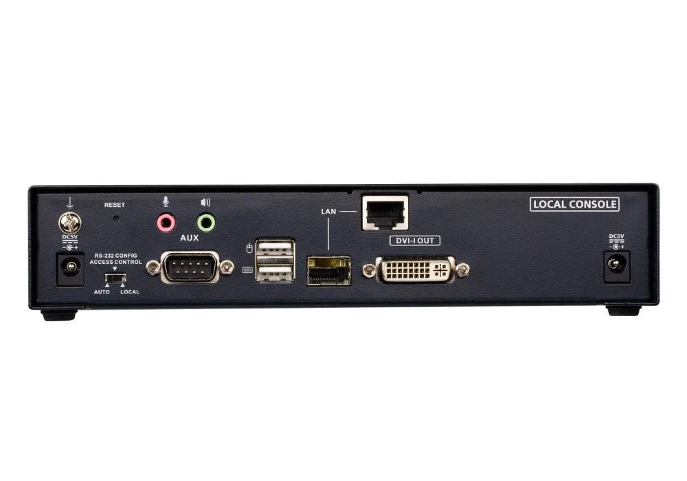 فرستنده KVM دو نمایشگر DVI از طریق IP آتن با اتصال شبکه فیبر نوری SFP