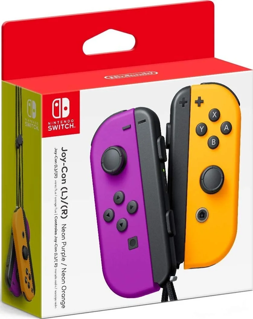 دسته بازی نینتندو Joy-Con نئون بنفش/نئون نارنجی، نسخه TRA - امارات