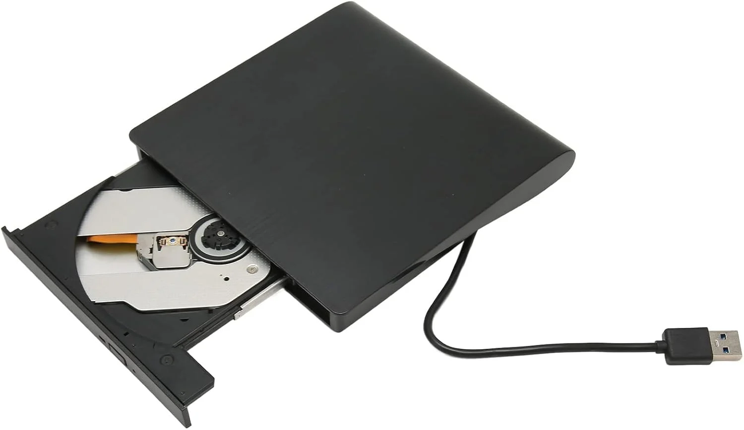 دی وی دی رایتر اکسترنال USB3.0 Bewinner، درایو نوری CD DVD ROM قابل حمل با آداپتور USB C، پخش کننده CD DVD باریک برای لپ تاپ CD DVD برای 7، 8، 10