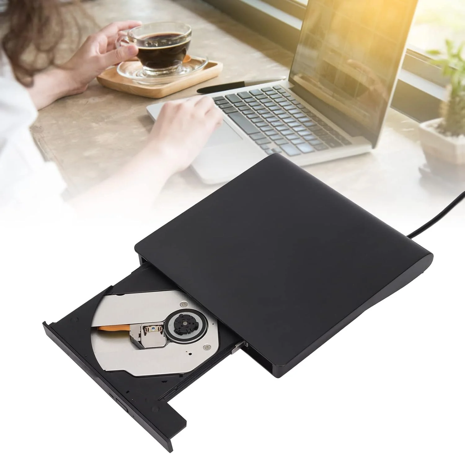 درایو نوری اکسترنال Bewinner، درایو DVD/CD‑RW قابل حمل USB 3.0، رایتر CD برای لپ تاپ، درایو نوری اکسترنال فوق العاده نازک برای کامپیوترهای رومیزی درایو نوری اکسترنال Bewinner، درایو DVD/CD‑RW قابل حمل USB 3.0، رایتر CD برای لپ تاپ، درایو نوری اکسترنال فوق العاده نازک برای کامپیوترهای رومیزی