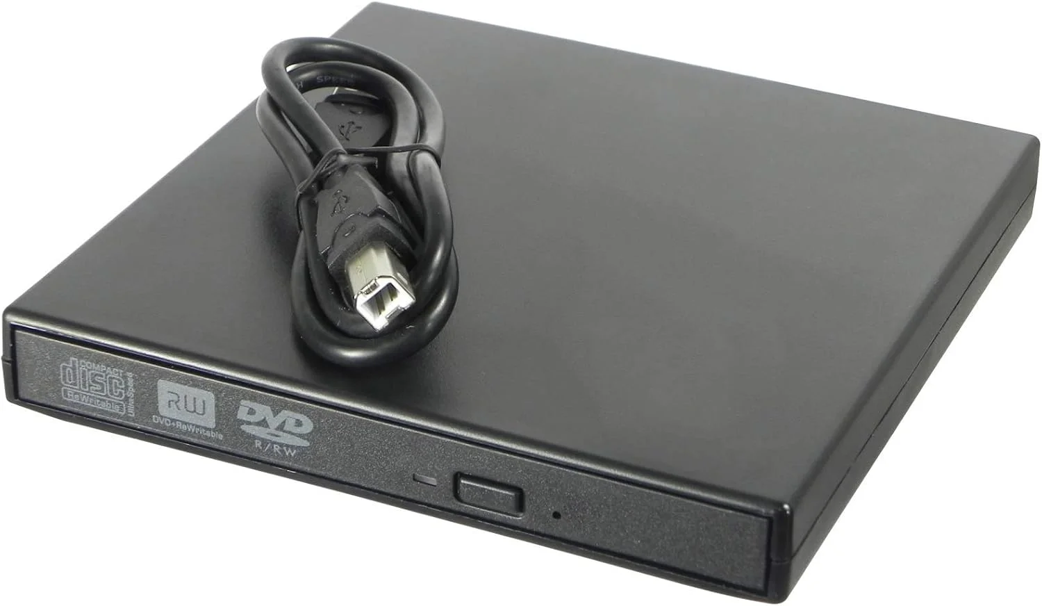 درایو نوری اکسترنال USB 2.0 باریک و قابل حمل eWINNER مدل CD-RW DVD-RW رایتر پلیر برای لپ تاپ، نوت بوک، کامپیوتر رومیزی، مشکی