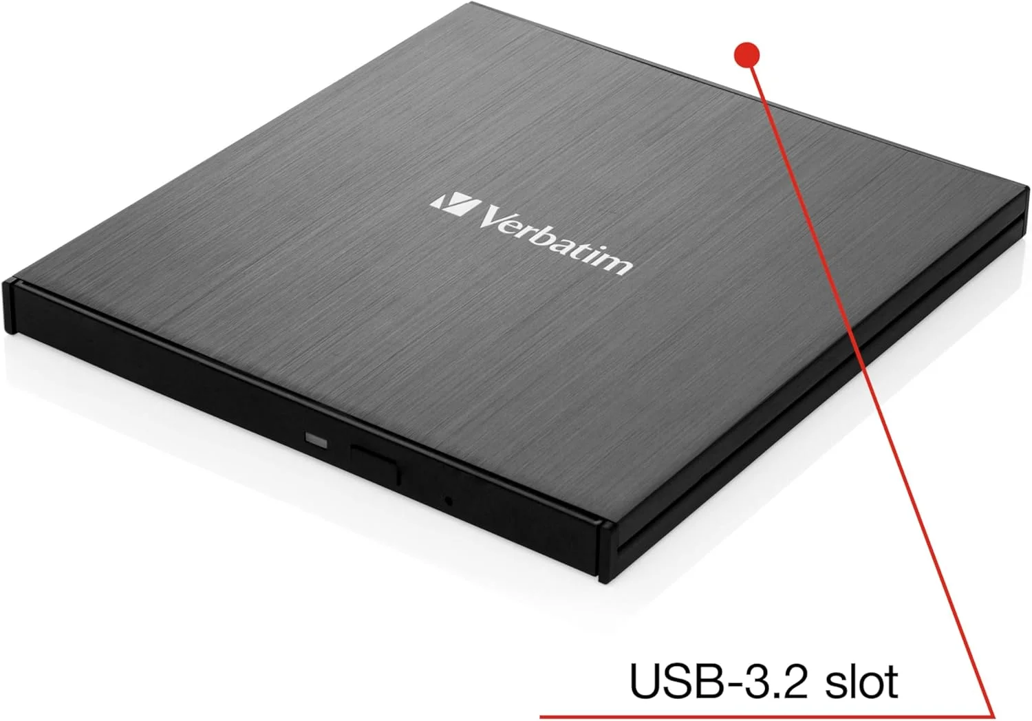 رایتر اکسترنال باریک USB 3.0 بلوری ورباتیم مدل 43890