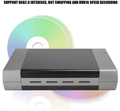محفظه درایو نوری 5.25 اینچی Zopsc - درایو DVD اکسترنال USB 2.0 SATA لوازم جانبی کامپیوتر هارد دیسک قابل حمل برای ویندوز XP/7/8/10 و OS 9.0 (آمریکا)
