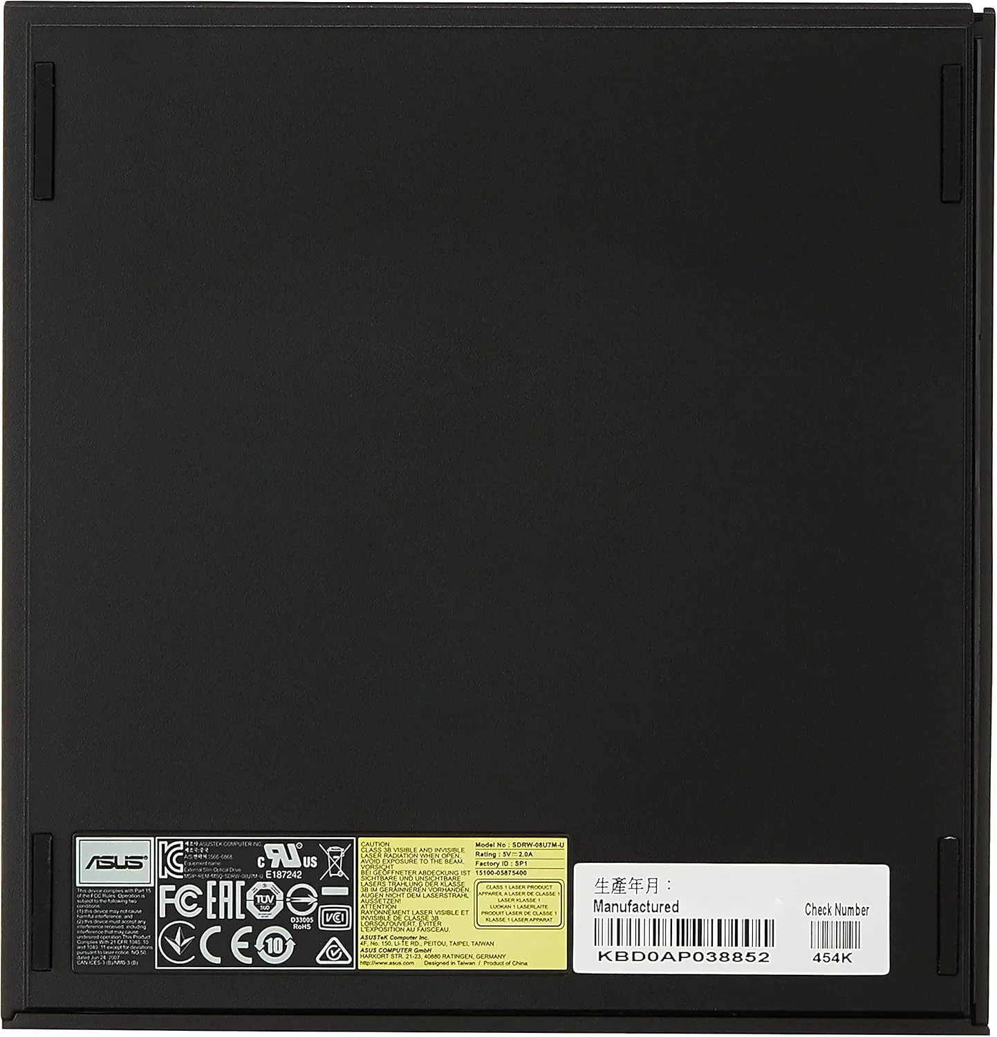 درایو نوری اکسترنال ایسوس مدل ZenDrive U7M SDRW-08U7M-U با قابلیت خواندن و نوشتن CD/DVD و سرعت 24x برای DVD-R/DVD-RW و 8x