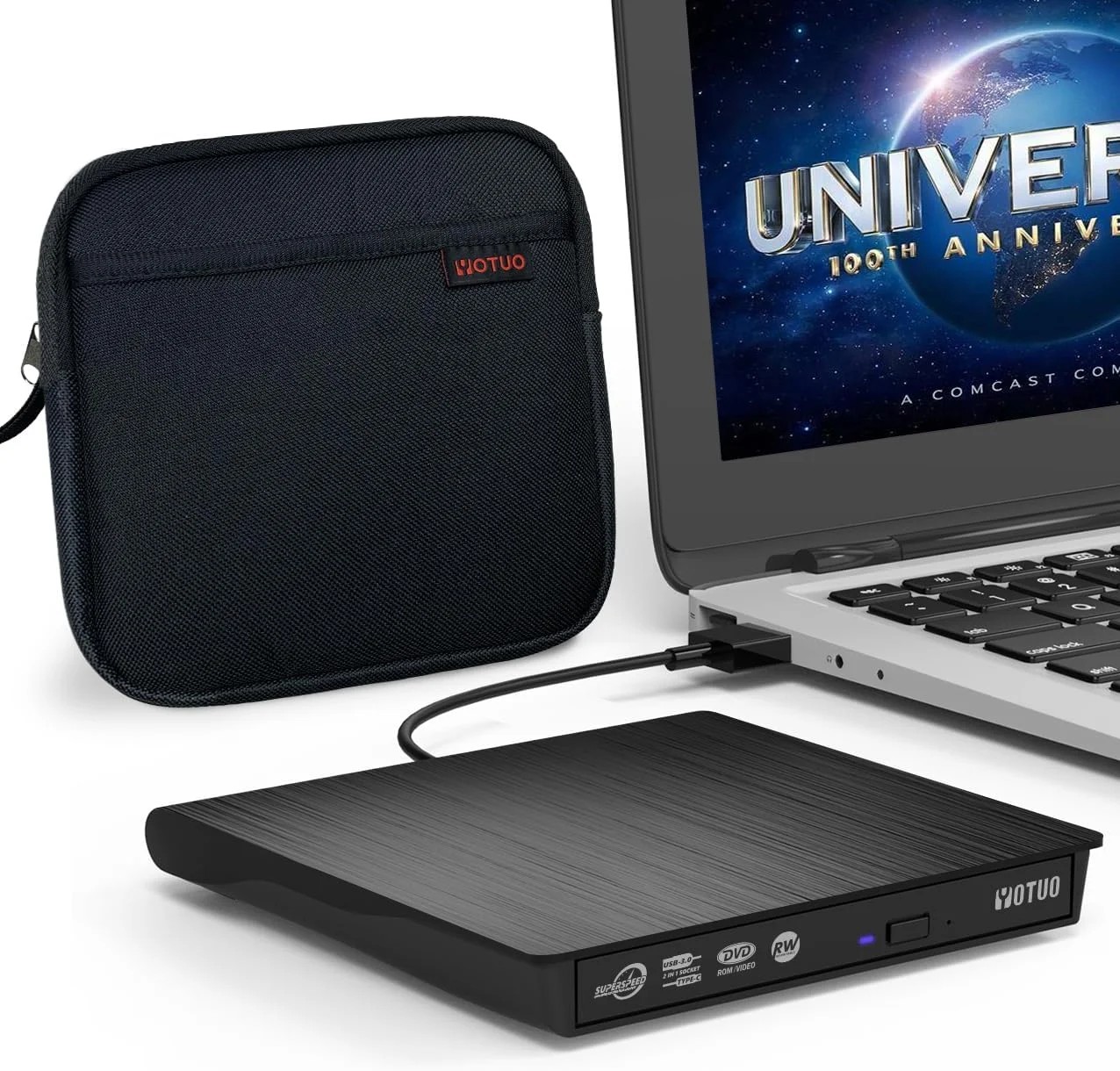 درایو DVD اکسترنال، درایو CD RW قابل حمل USB 3.0 با کیف حمل محافظ، پخش کننده DVD برای بازنویسی، رایت کننده DVD برای لپ تاپ، کامپیوتر، سازگار با ویندوز 7/8/10/11، مک، مک بوک پرو/ایر درایو DVD اکسترنال، درایو CD RW قابل حمل USB 3.0 با کیف حمل محافظ، پخش کننده DVD برای بازنویسی، رایت کننده DVD برای لپ تاپ، کامپیوتر، سازگار با ویندوز 7/8/10/11، مک، مک بوک پرو/ایر