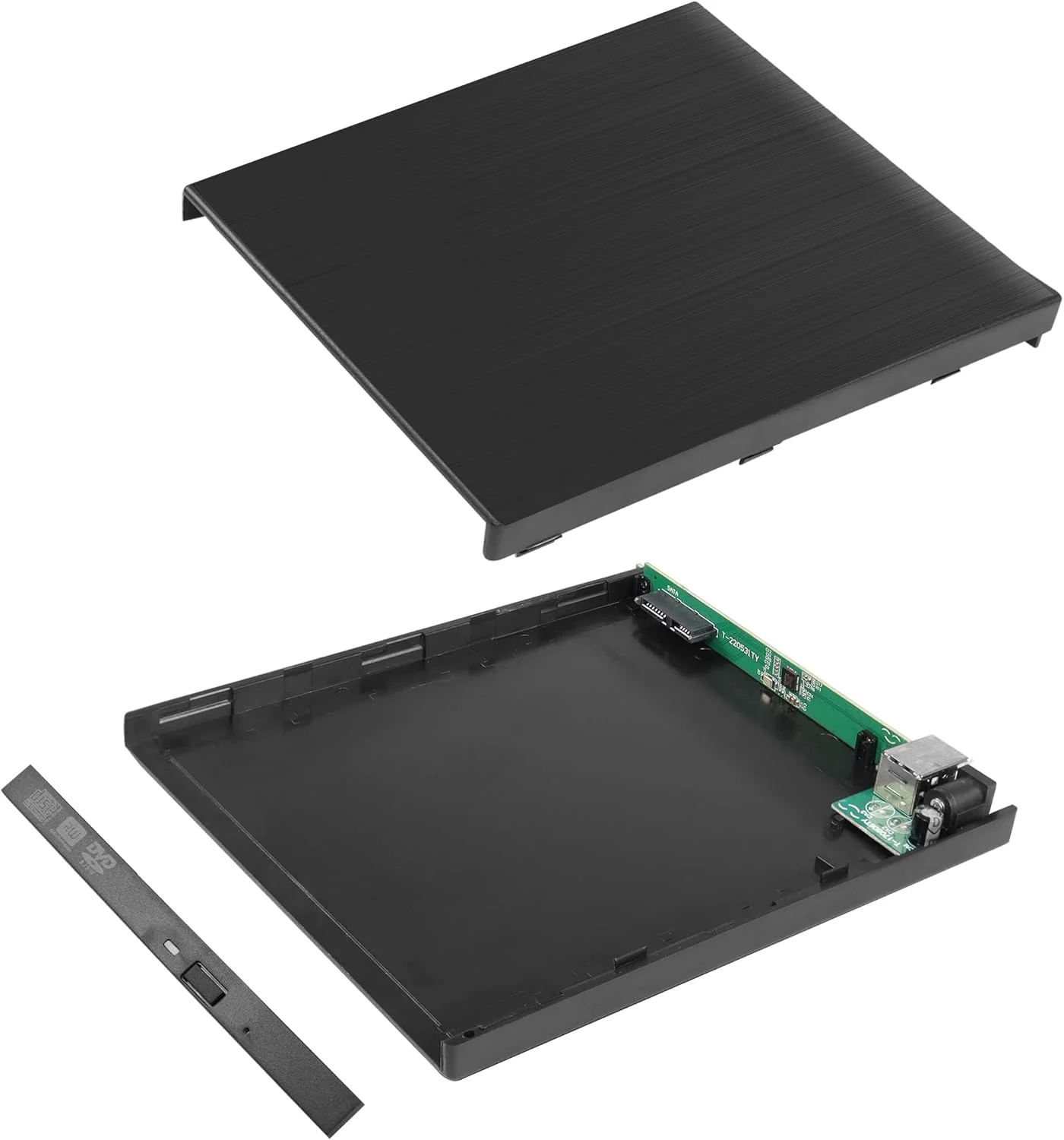 محفظه درایو CD YAODHAOD، درایو DVD اکسترنال با افزودن درایو نوری، جعبه نصب CD-ROM ( برس خورده 9.5 میلی متر)