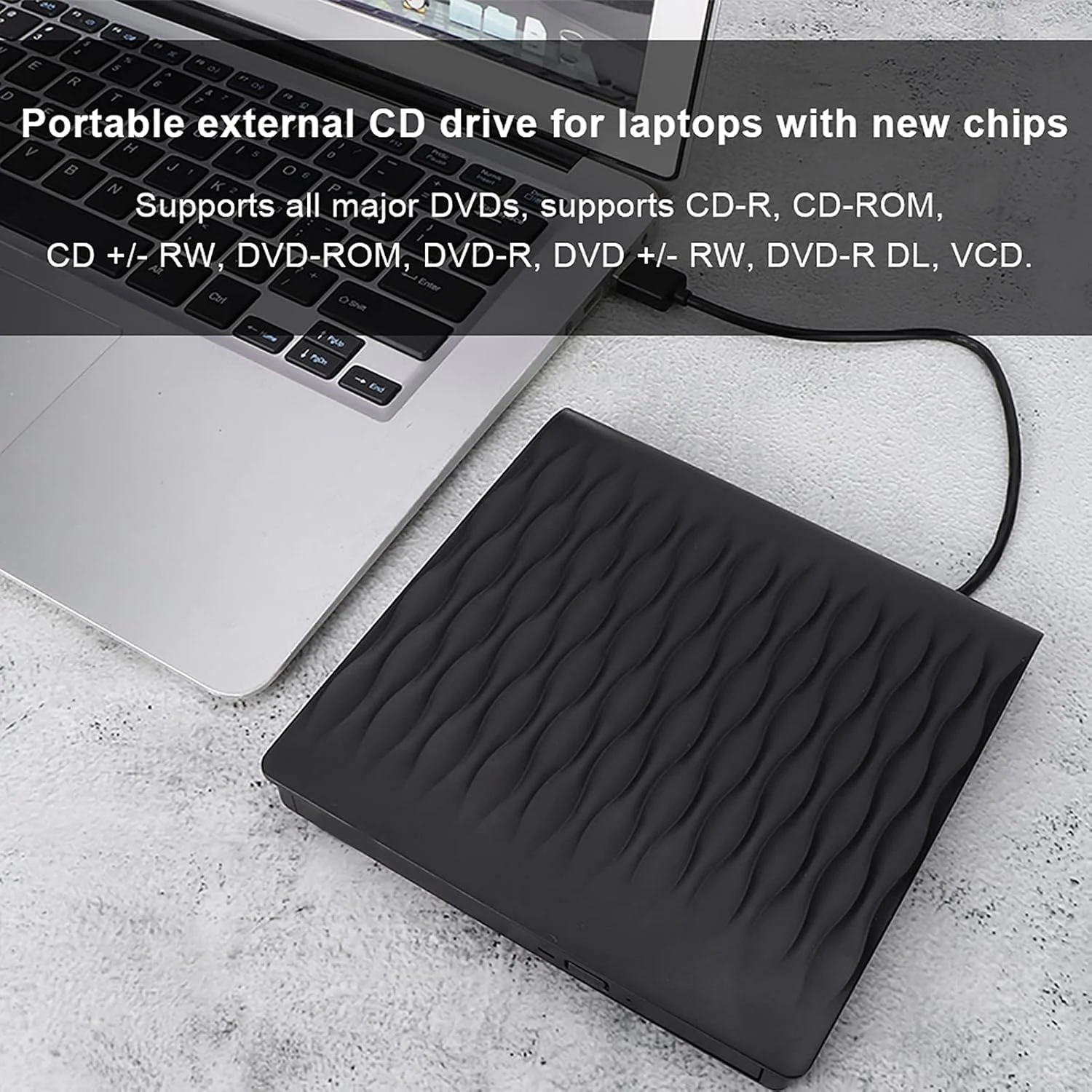درایو نوری اکسترنال، جعبه ODD قابل حمل درایوهای CD اکسترنال، استاندارد انتقال USB3.0 نوری دانه دار برجسته 12.7 میلی متری قابل حمل