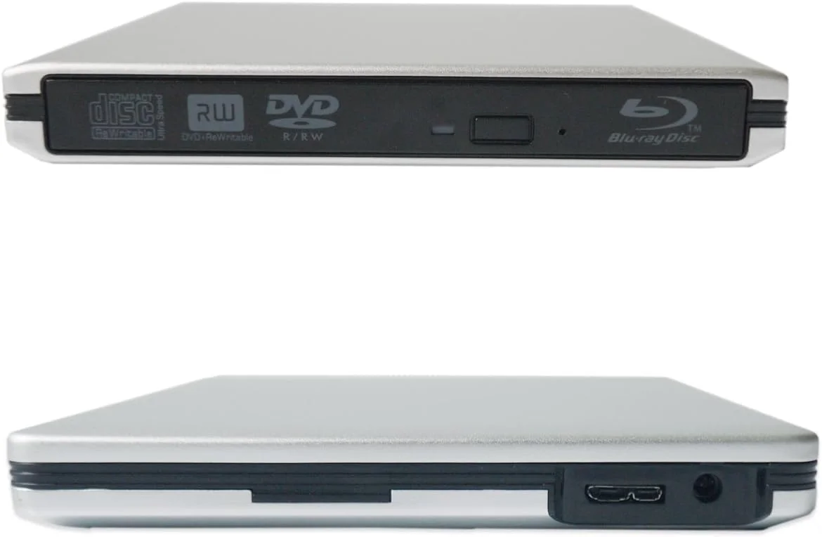 پخش کننده بلوری اکسترنال آلومینیومی Y-NX USB-C Type C/USB 3.0 3D 4K برای مک بوک پرو، درایو بلوری USB C Combo Burner برای مک بوک پرو/مک بوک ایر/آی مک و تمام لپ تاپ ها و کامپیوترهای رومیزی