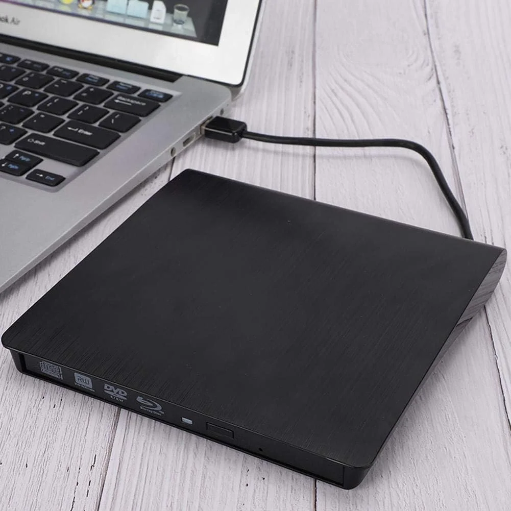 محفظه درایو نوری اکسترنال USB 3.0 وندری، محفظه درایو CD، مشکی، قابل حمل، سازگار با کامپیوتر و لپ تاپ