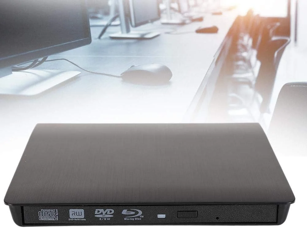 محفظه درایو نوری اکسترنال USB 3.0 وندری، محفظه درایو CD، مشکی، قابل حمل، سازگار با کامپیوتر و لپ تاپ