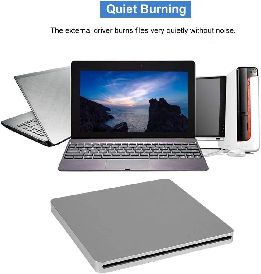 دستگاه DVD رایتر اکسترنال تایپ C مدل VBESTLIFE، مناسب برای Mac OSX Win98 SE/ME / 2000 / XP Win7 و Win8 / Win10.