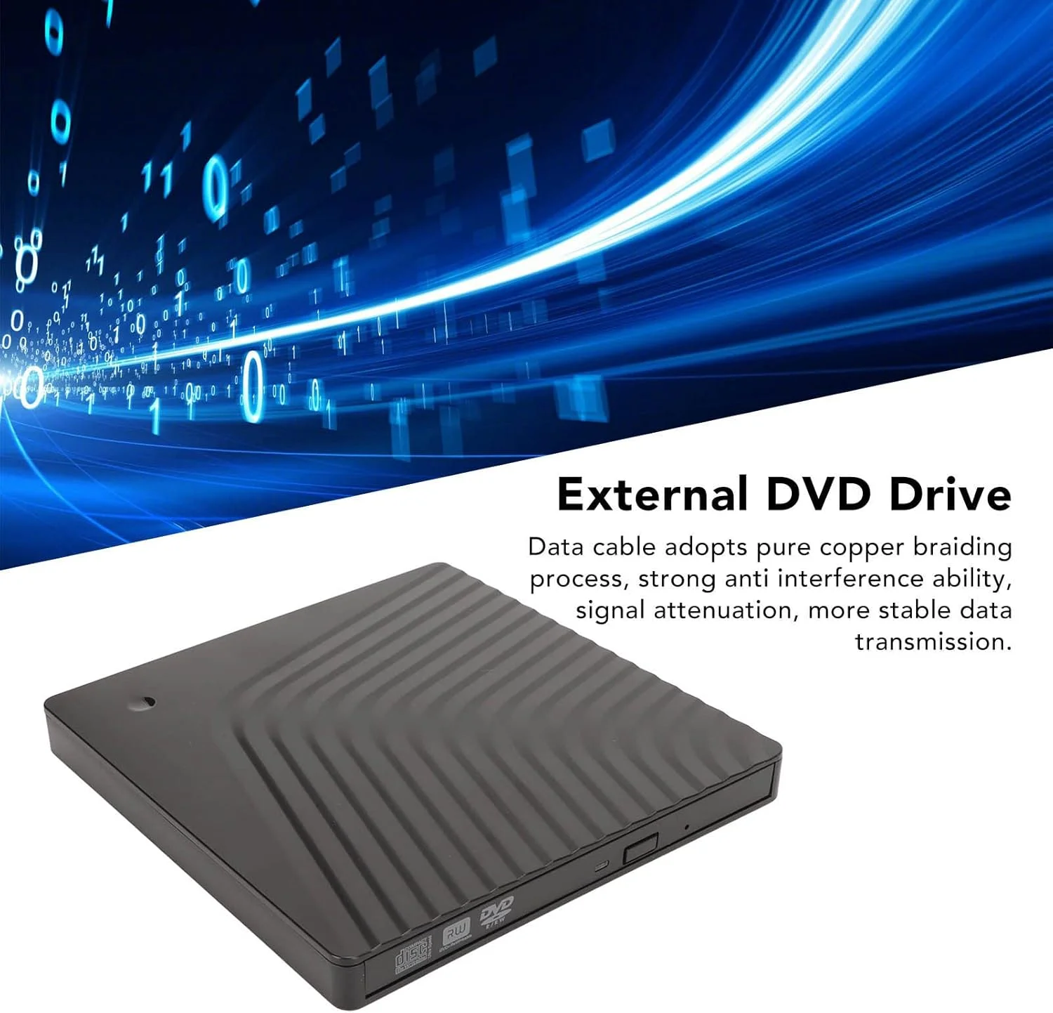 دستگاه پخش DVD اکسترنال Vikye، دستگاه پخش CD با سرعت بالا، رایتر CD/DVD ROM سازگار با کامپیوتر رومیزی لپ تاپ