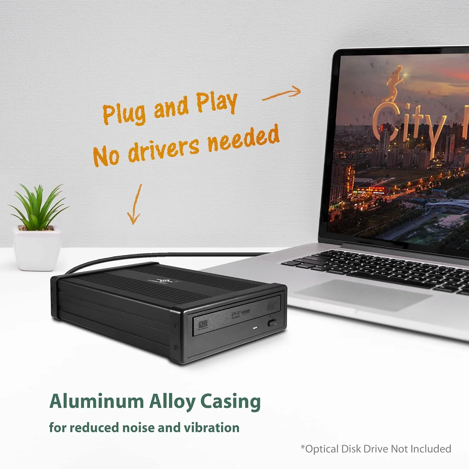 محفظه خارجی USB 3.0 ون‌تک NexStar DX2 برای درایو SATA بلوری/CD/DVD 5.25 اینچی، نسل دوم DX، بدون نیاز به درایور، آلیاژ آلومینیوم (NST-540S3-BK)