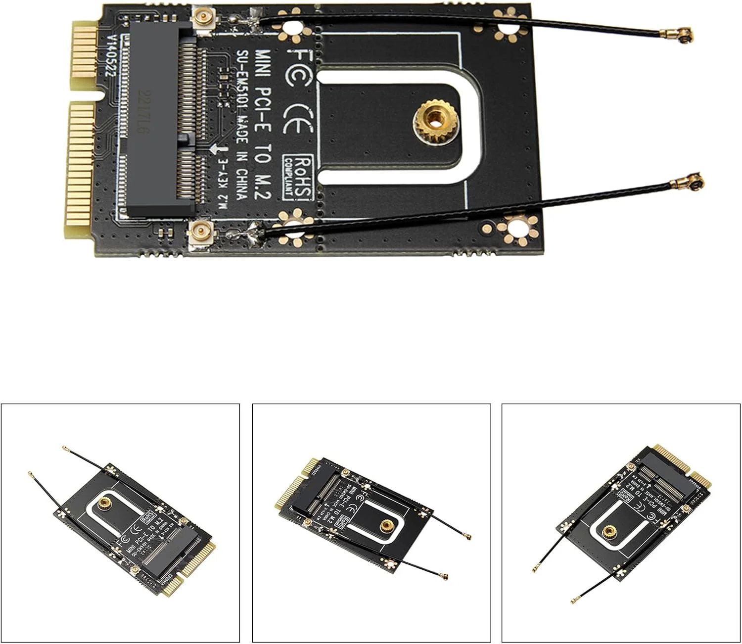 کارت توسعه مبدل M.2 Key E به PCI-E برای ماژول WiFi