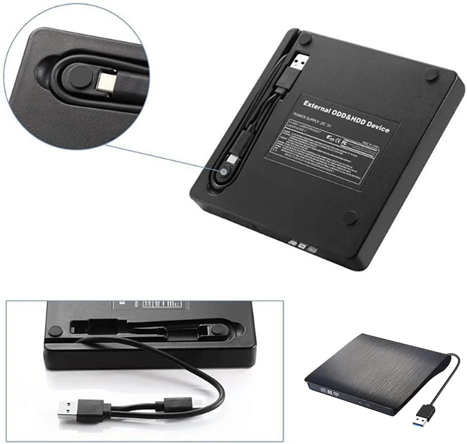 محفظه درایو نوری USB 3.0/USB 3.0 + Type-C با ضخامت 9.5mm/12.7mm SATA به USB CD ROM ODD، محفظه خارجی موبایل درایو نوری برای لپ تاپ و نوت بوک محفظه درایو نوری USB 3.0/USB 3.0 + Type-C با ضخامت 9.5mm/12.7mm SATA به USB CD ROM ODD، محفظه خارجی موبایل درایو نوری برای لپ تاپ و نوت بوک