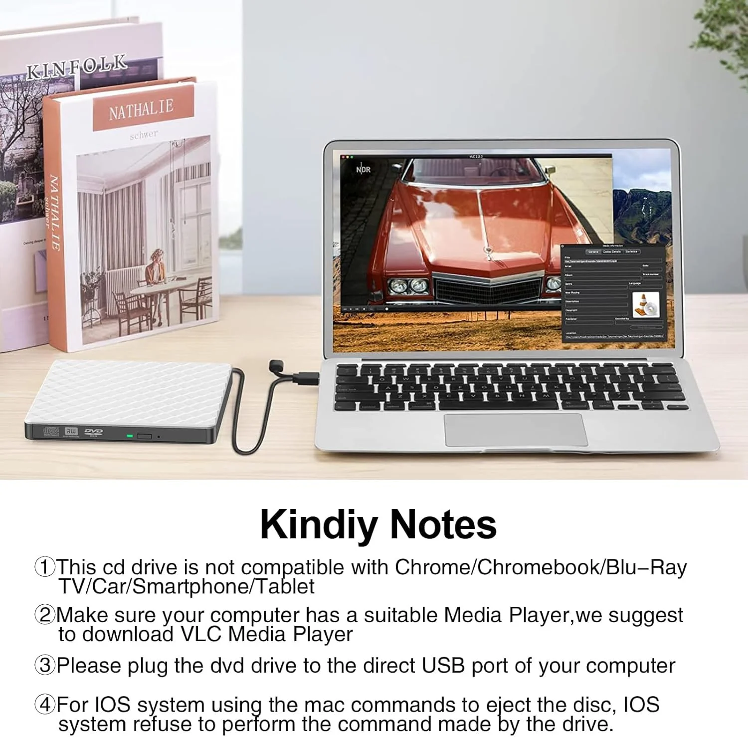 درایو DVD اکسترنال TERRIFI، درایو USB 3.0 CD/DVD +/-RW قابل حمل، پخش کننده/رایتر CD DVD، درایو نوری باریک CD ROM برای لپ تاپ، کامپیوتر رومیزی، لینوکس، اپل مک او اس، مک بوک پرو، ویندوز 11/10