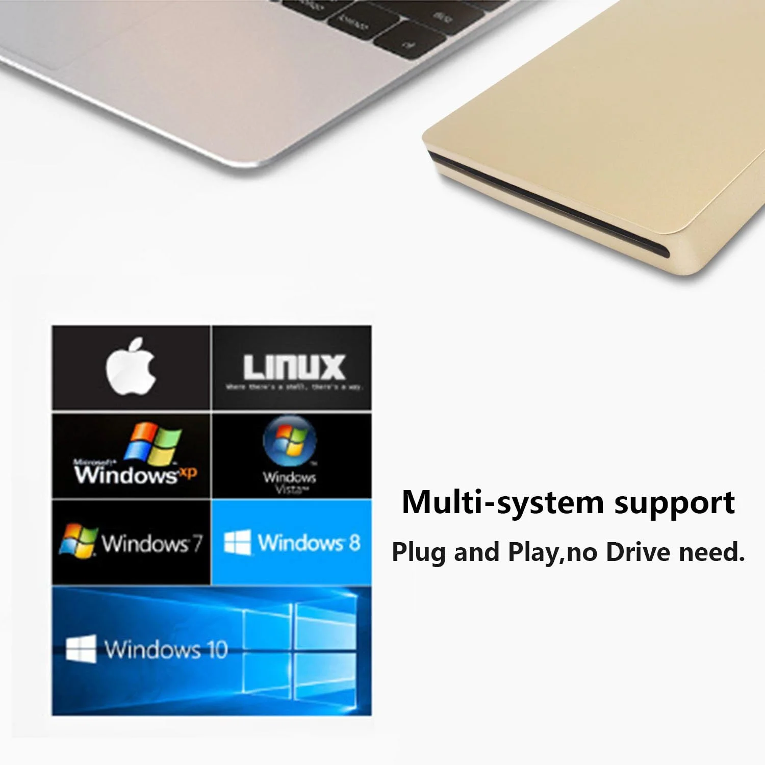 درایو اکسترنال سوپر Type-C، درایو DVD/CD اکسترنال قابل حمل USB رایتر/ریدر/بازنویس برای آخرین مدل های MacBook/MacBook Pro/ASUS/DELL Latitude با پورت USB-C