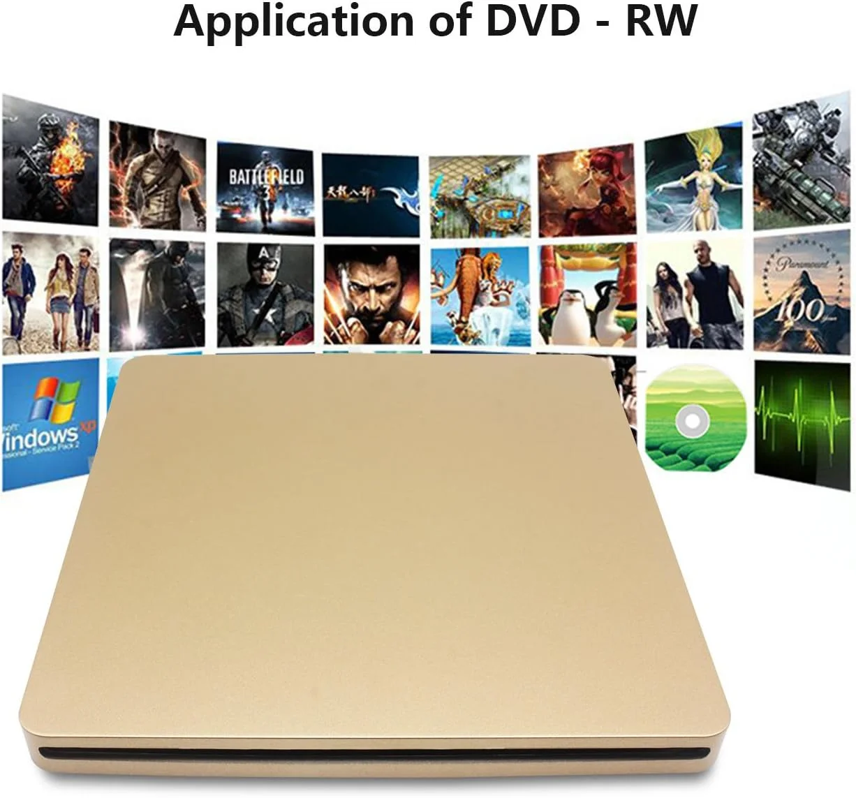 درایو اکسترنال سوپر Type-C، درایو DVD/CD اکسترنال قابل حمل USB رایتر/ریدر/بازنویس برای آخرین مدل های MacBook/MacBook Pro/ASUS/DELL Latitude با پورت USB-C