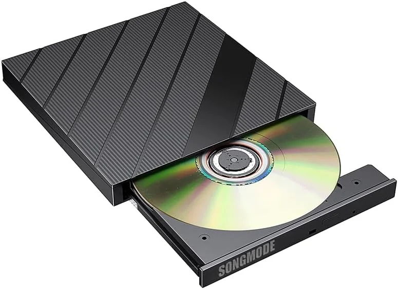 درایو DVD اکسترنال، درایو USB 3.0 قابل حمل CD/DVD +/-RW / پخش کننده DVD برای لپ تاپ CD ROM Burner سازگار با لپ تاپ دسکتاپ PC ویندوز لینوکس OS اپل مک مشکی