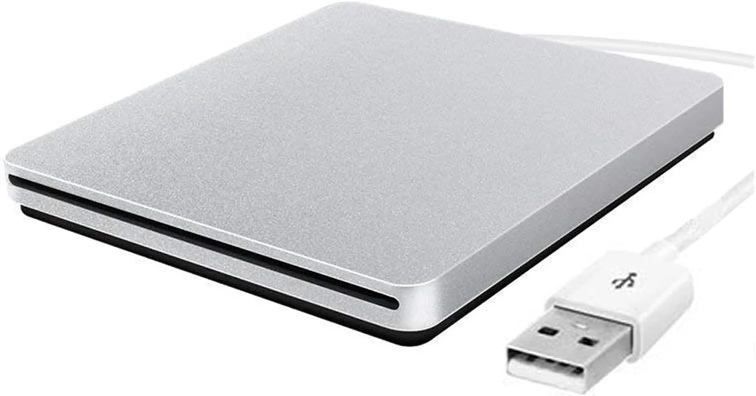 پخش کننده DVD قابل حمل USB 2.0 اکسترنال CD DVD Rom RW Player Burner Drive برای لپ تاپ تجربه تماشای فیلم قابل حمل