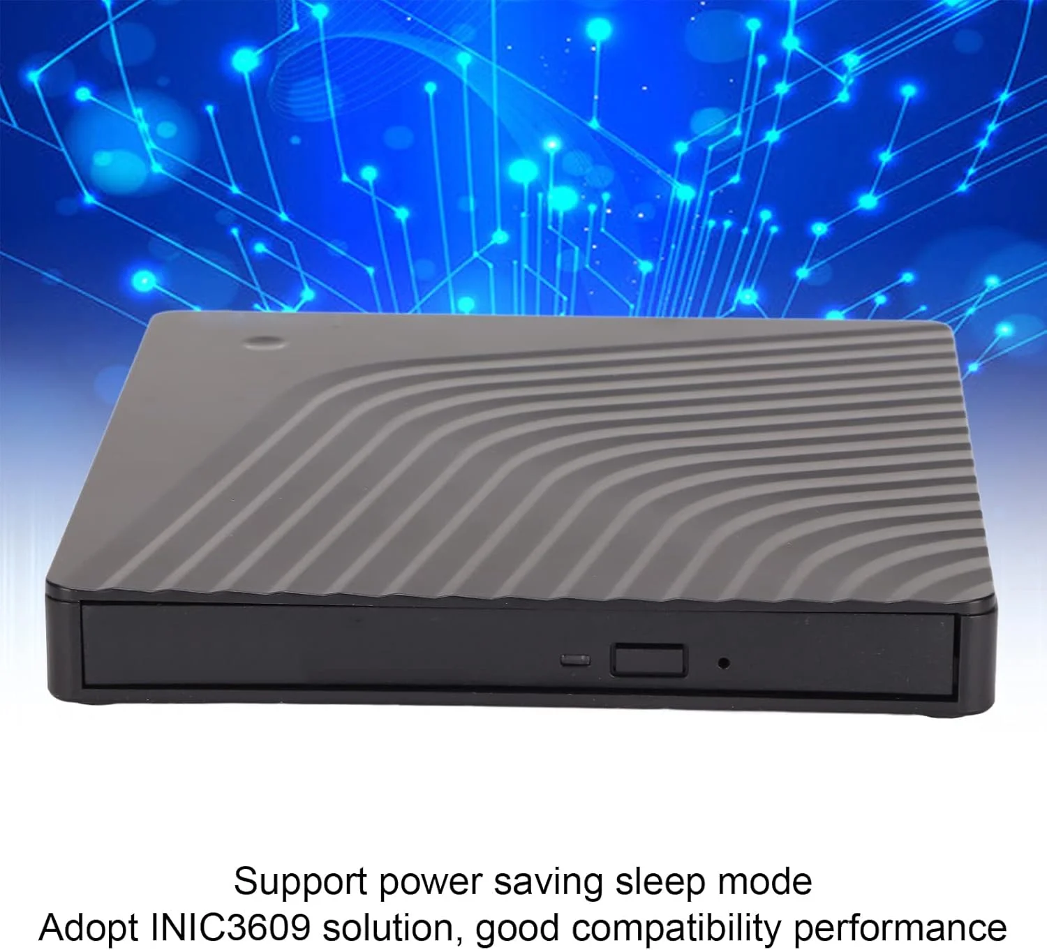 محفظه درایو نوری اکسترنال Sanpyl، محفظه درایو نوری لپ تاپ USB3.0/USB2.0 قابل جدا شدن، درایو پخش کننده نوری DVD قابل حمل، سرعت انتقال تا 5 گیگابیت بر ثانیه، برای درایو DVD RW SATA 12.7mm/9.5mm