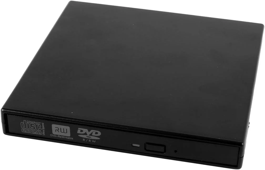 درایو اکسترنال باریک مشکی USB2.0 کمبو CD/DVD RW ROM برای لپ تاپ درایو اکسترنال باریک مشکی USB2.0 کمبو CD/DVD RW ROM برای لپ تاپ