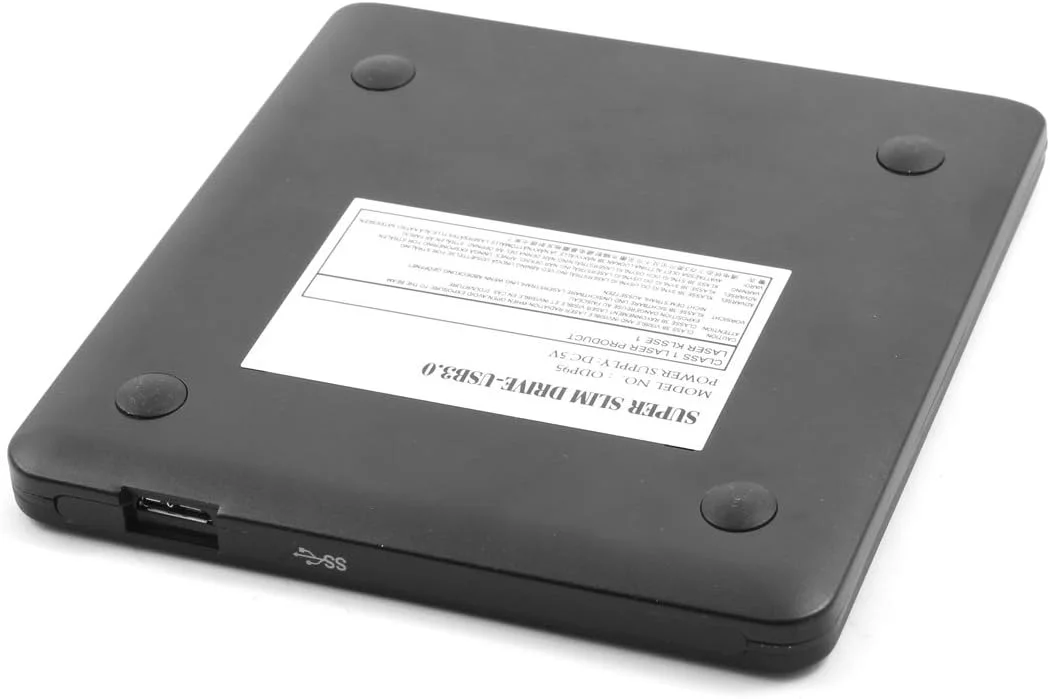 درایو اکسترنال فلزی USB 3.0 فلاپی دیسک DVD-RW رایتر قابل حمل دیسکت CD مشکی برای کامپیوتر