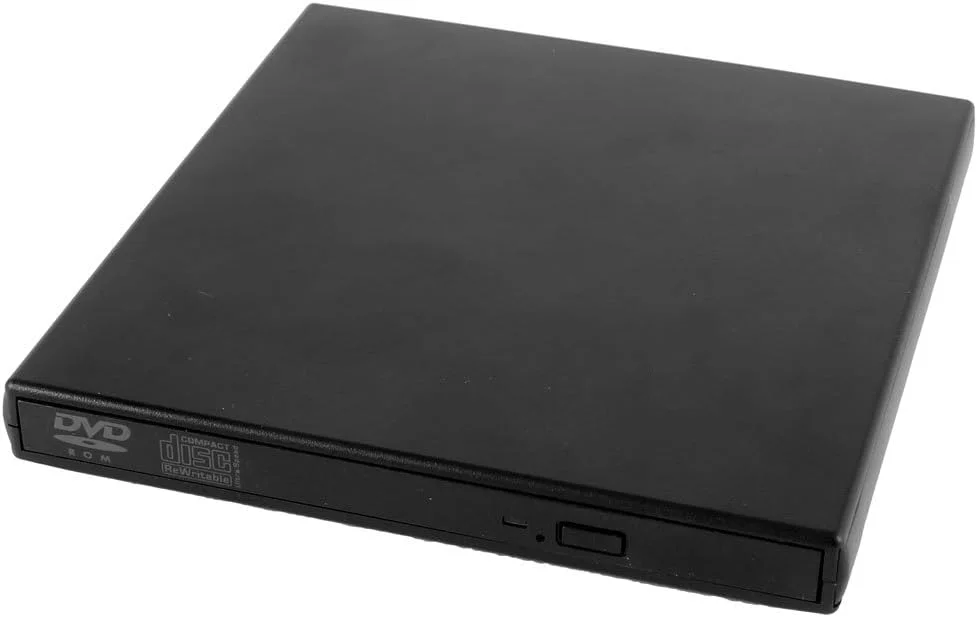 محفظه درایو نوری اکسترنال مشکی USB 2.0 DVD ROM CD-RW محفظه درایو نوری اکسترنال مشکی USB 2.0 DVD ROM CD-RW