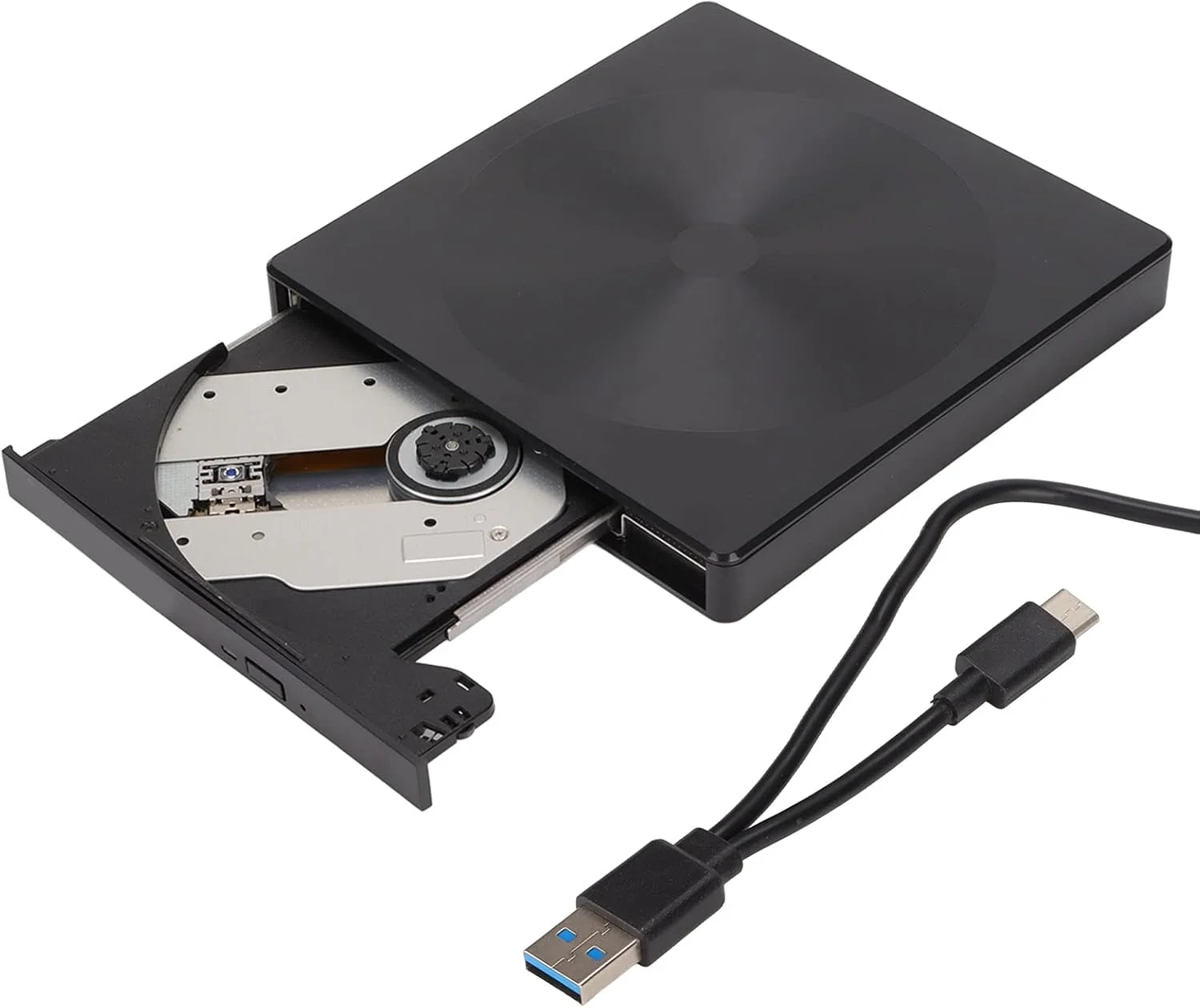 درایو نوری اکسترنال قابل حمل CD DVD، درایو USB 3.0/USB C با سرعت انتقال پایدار 5 گیگابیت بر ثانیه، رایتر و رایت کننده CD DVD نوع C برای Win XP/2003/7/8/10/Vista برای لینوکس برای OS X درایو نوری اکسترنال قابل حمل CD DVD، درایو USB 3.0/USB C با سرعت انتقال پایدار 5 گیگابیت بر ثانیه، رایتر و رایت کننده CD DVD نوع C برای Win XP/2003/7/8/10/Vista برای لینوکس برای OS X