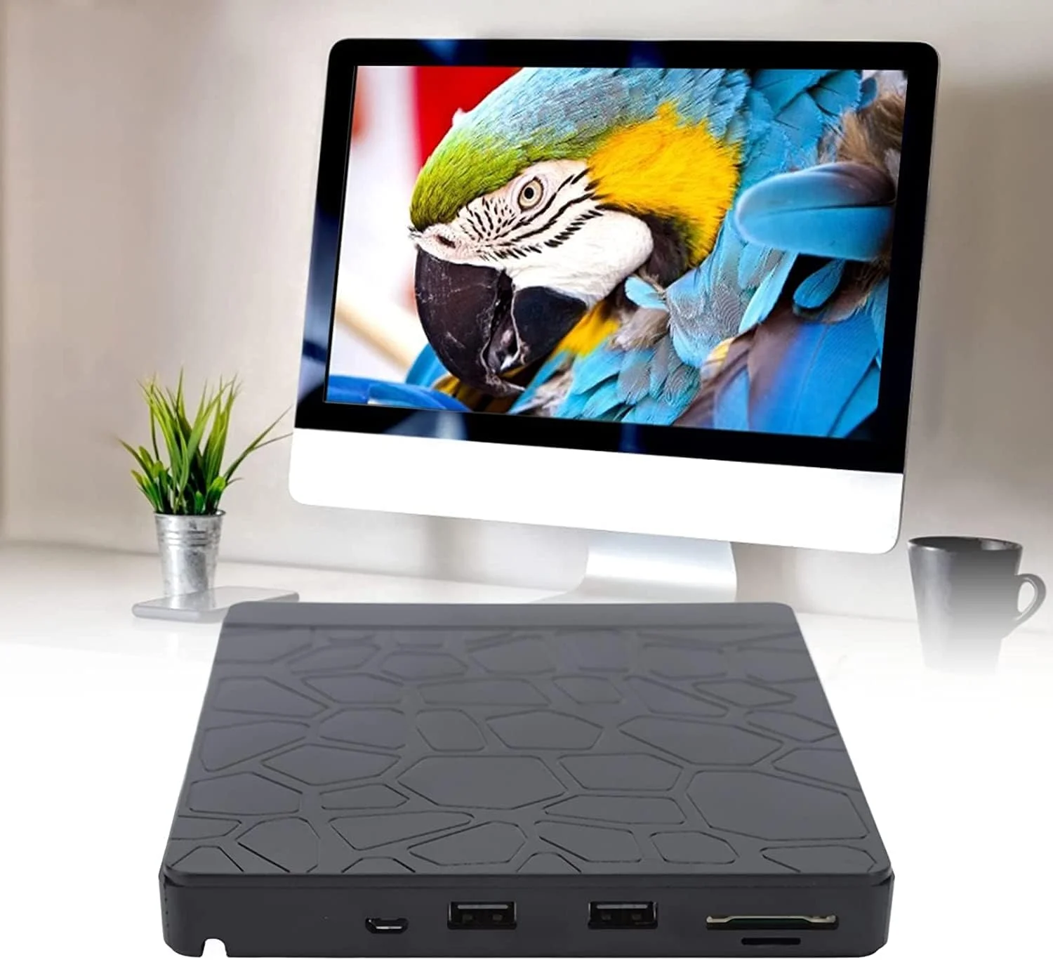 درایو نوری اکسترنال چندکاره با طرح سنگ، مناسب برای کامپیوترهای رومیزی و لپ‌تاپ