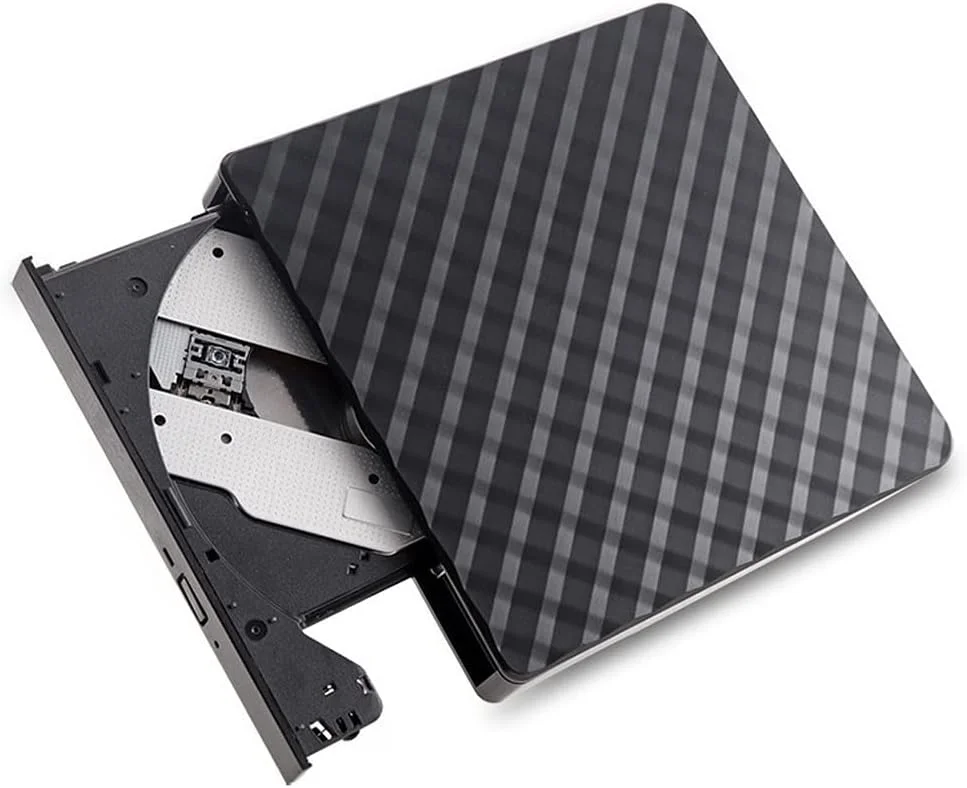 درایو نوری اکسترنال USB 3.0 Morelian، رکوردر DVD، پخش کننده CD با پشتیبانی از ضبط تک کلیدی، کاربرد گسترده، مشکی