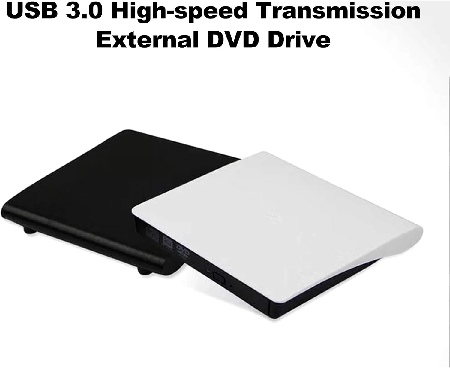 درایو DVD اکسترنال، دستگاه ODD و HDD اکسترنال USB 3.0 قابل حمل CD/DVD/VCD درایو/پخش کننده DVD برای لپ تاپ، کامپیوتر رومیزی، CD ROM برای ویندوز، Li، اپل، مک OS - مشکی