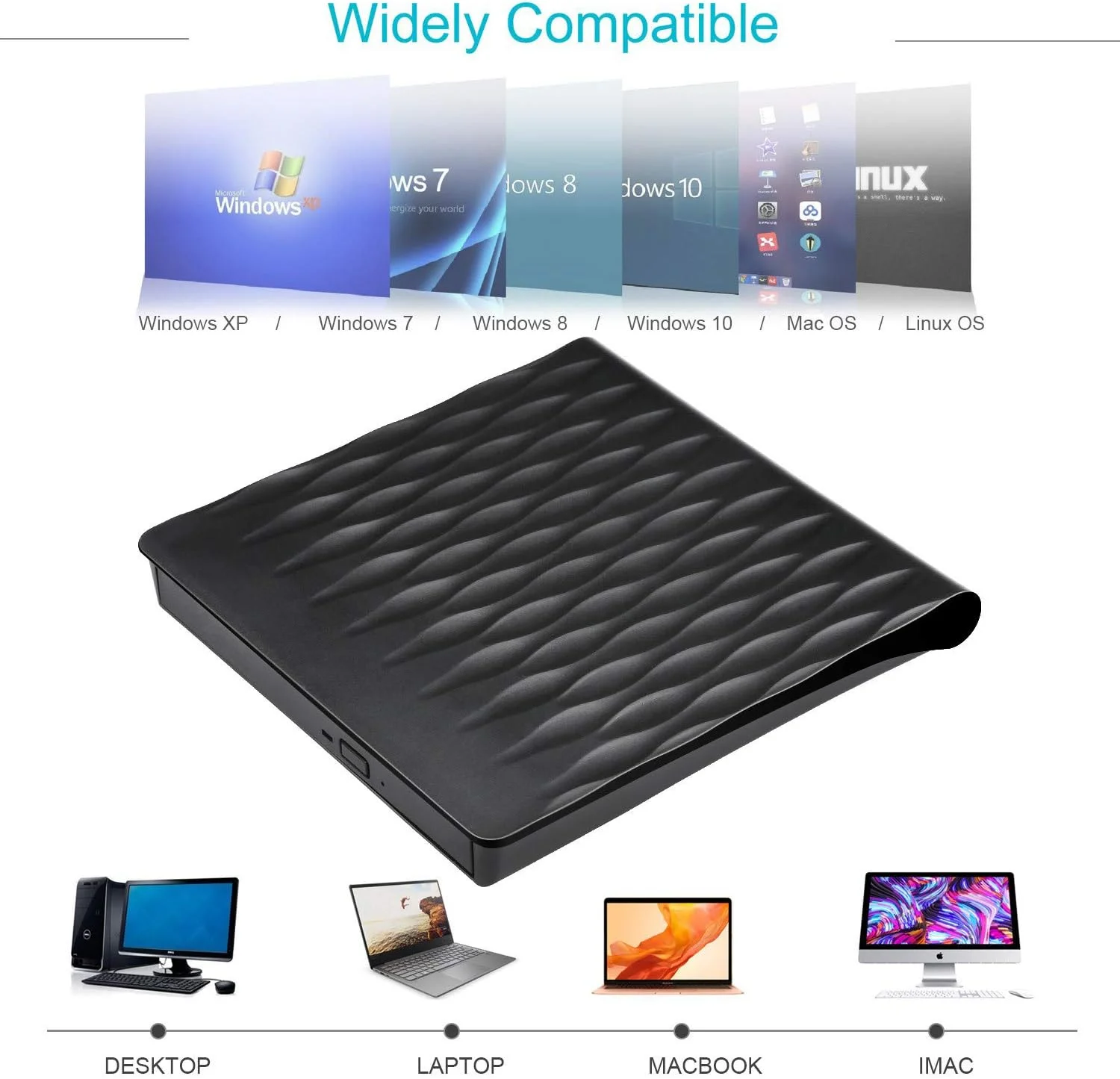 درایو اکسترنال CD DVD با پورت USB C، آداپتور USB Type C به USB 3.0 سوپردرایو اپتیکال DVD CD+/-RW رایتر سازگار با مک بوک ایر، آی مک، ویندوز و لپ تاپ