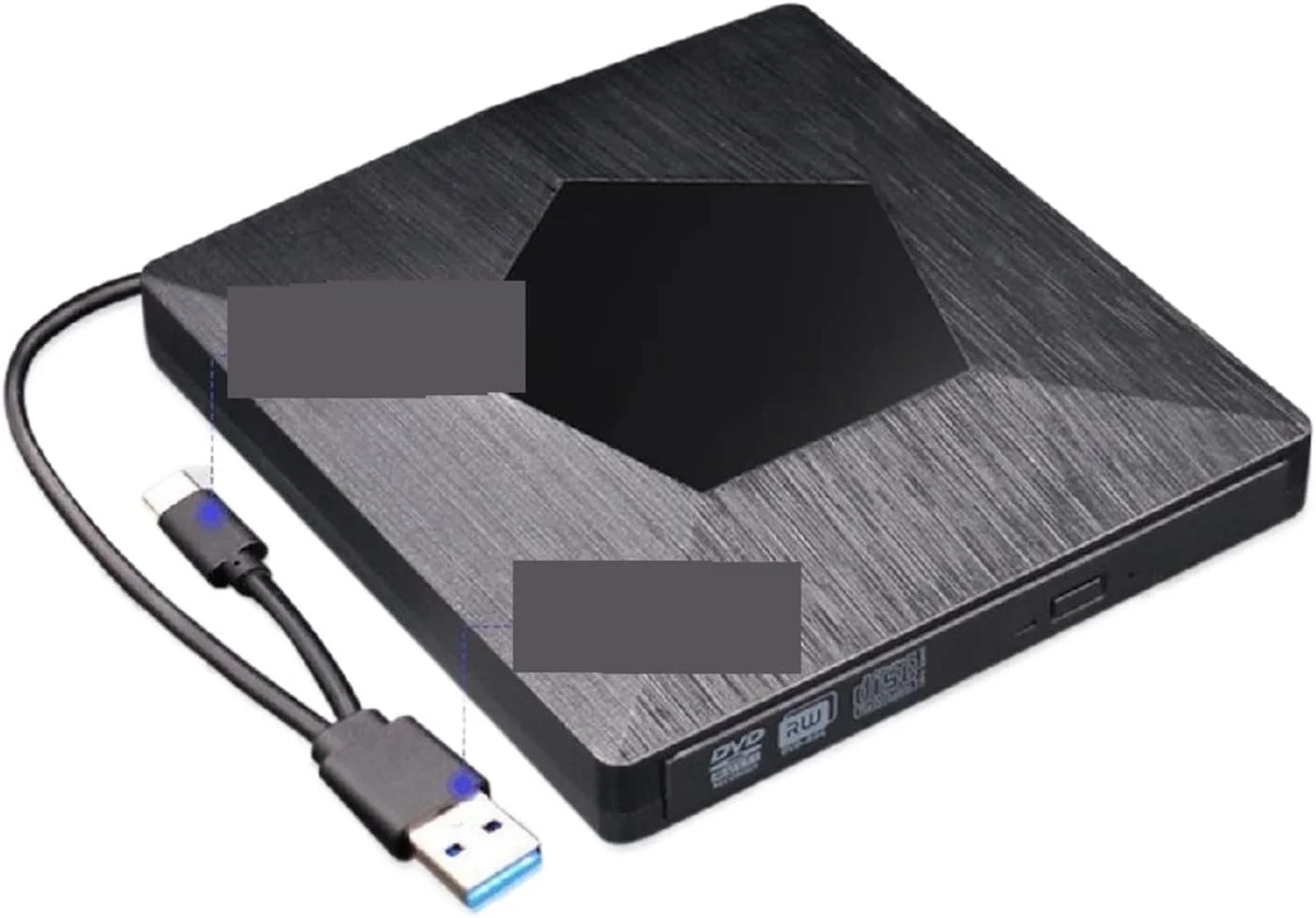 درایو نوری اکسترنال GAJUST، پخش کننده CD ROM USB/Type C، رایتر و ریدر CD-RW، قابل حمل برای لپ تاپ