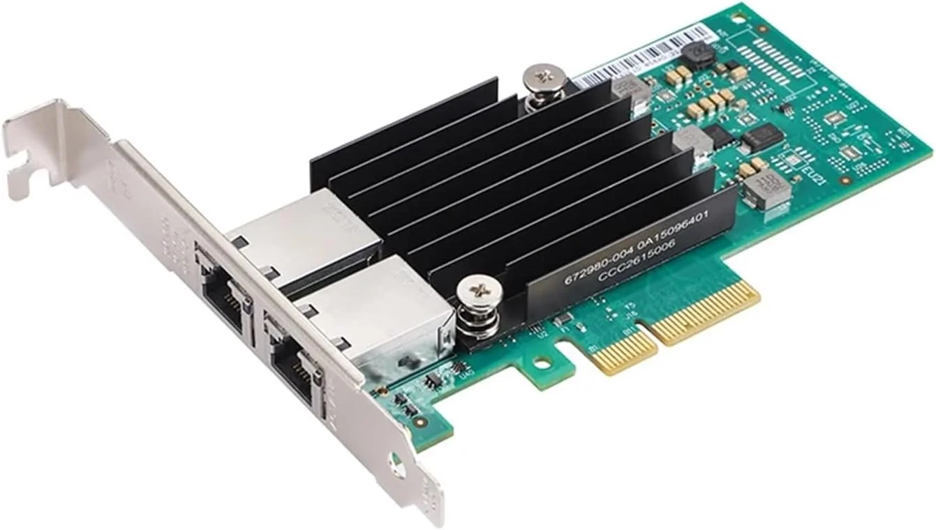کارت شبکه 10G با دو پورت RJ45 مدل X550-T2 v3.0 PCI-Ex4 / سازگار با X8 X16