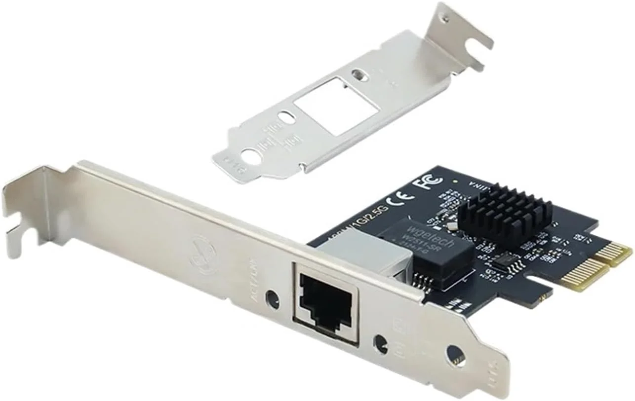 کارت شبکه 2.5G PCI-E به RJ45 RTL8125B گیگابیتی اترنت 10/100/2500Mbps 1Gbps/2.5Gbps