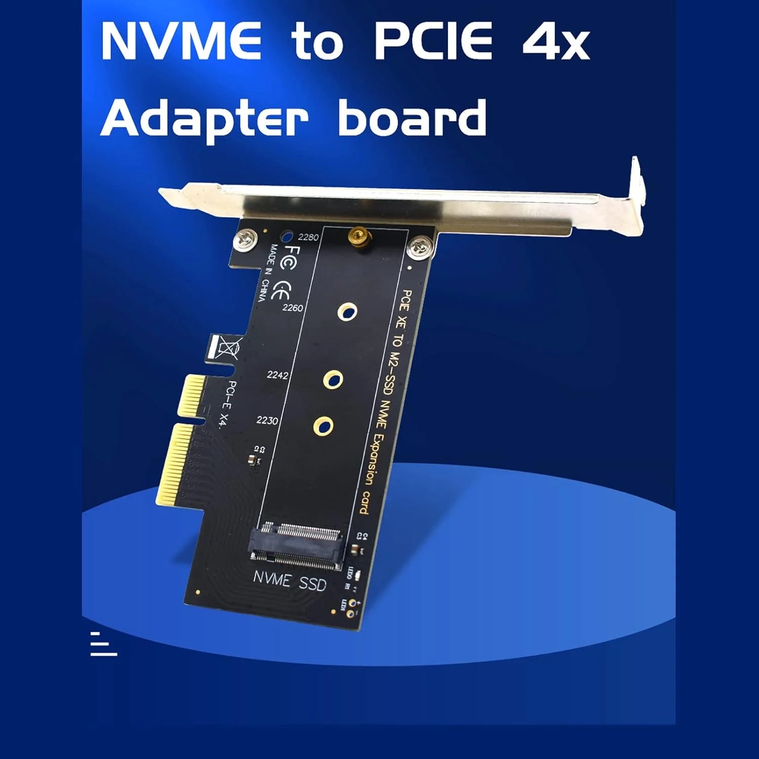 تبدیل M.2 به PCI-E، کارت توسعه M.2 NGFF SSD (کلید M) به PCI-E3.0 X1، با براکت Low Profile برای اسلات PCI Express دسکتاپ، پشتیبانی از NVME M.2 با ابعاد 2230 2242 2260 2280