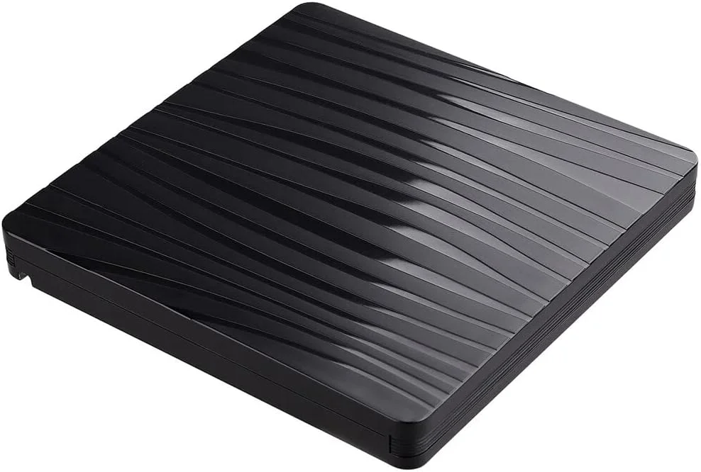 درایو نوری اکسترنال قابل حمل USB3.0+Type-C دو پورت Labymos، پخش کننده CD/DVD فوق العاده نازک اکسترنال DVD-ROM برای ویندوز/مک OS