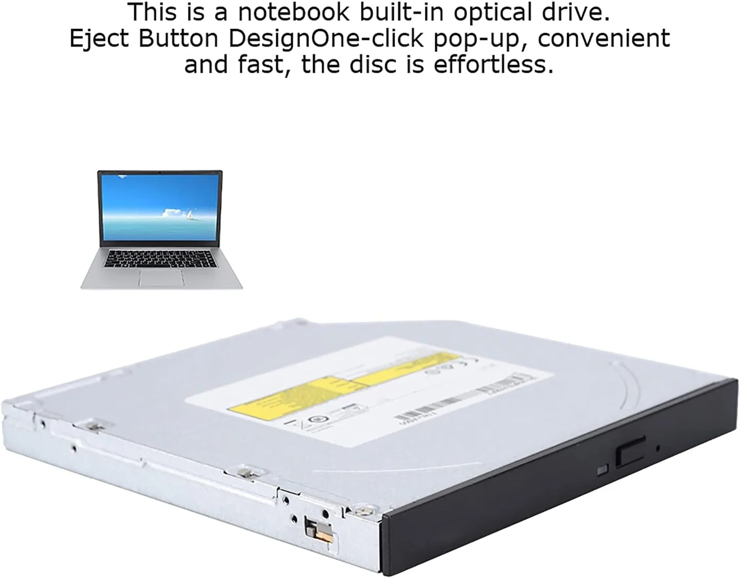 دی وی دی رایتر داخلی، درایو نوری قابل حمل DVD Recorder Player CD Writer برای لپ تاپ نوت بوک کامپیوتر رومیزی (سفید)