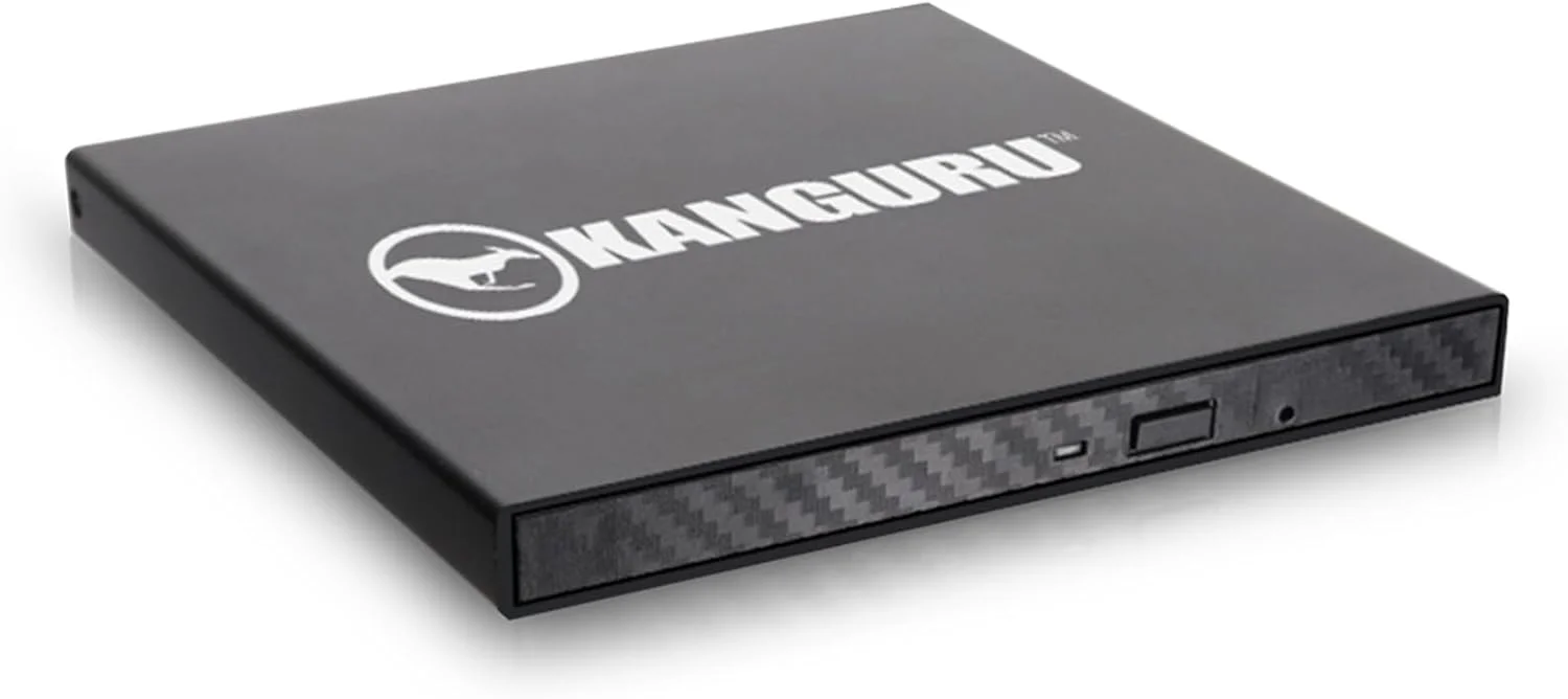 دی وی دی رایتر اکسترنال باریک کانگورو QS - مشکی - سازگار با TAA - پشتیبانی از DVD-RAM/R/RW - سرعت خواندن/نوشتن/بازنویسی CD 24x - سرعت خواندن/نوشتن/بازنویسی DVD 8X - دولایه