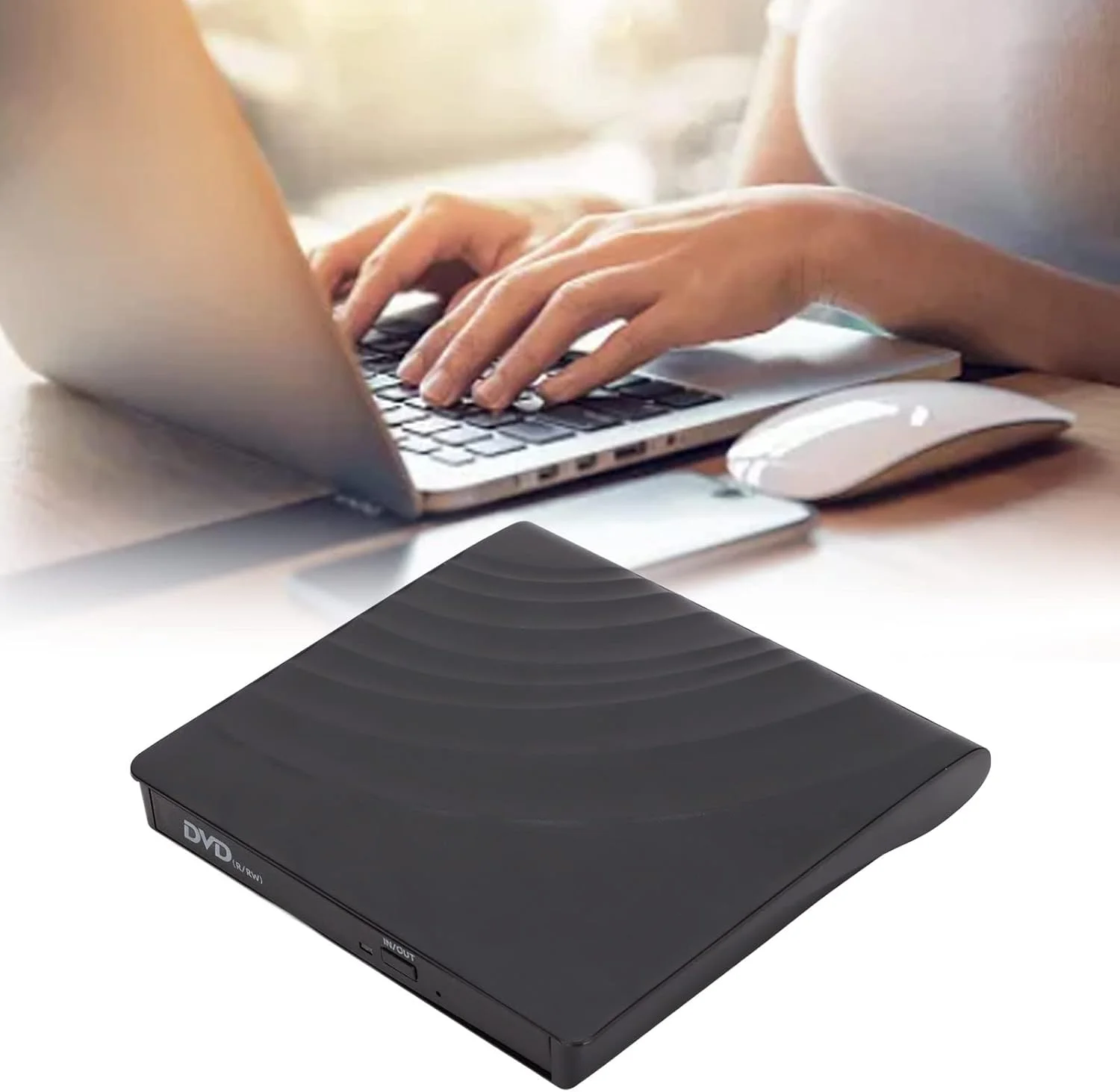درایو DVD اکسترنال قابل حمل فوق العاده نازک Type-C USB 3.0 درایو CD اکسترنال با سرعت بالا برای ویندوز، لینوکس و سیستم عامل OS X