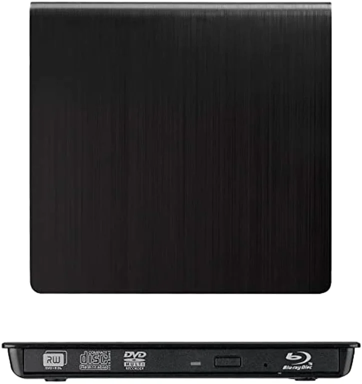 درایو نوری اکسترنال 6X Blu-ray Player DVD CD Writer USB 3.0 USB C 3D Blu-ray Player Drive CD DVD Burner برای iMac MacBook Laptop PC Windows 11/10/8/7, Linux, Mac OS