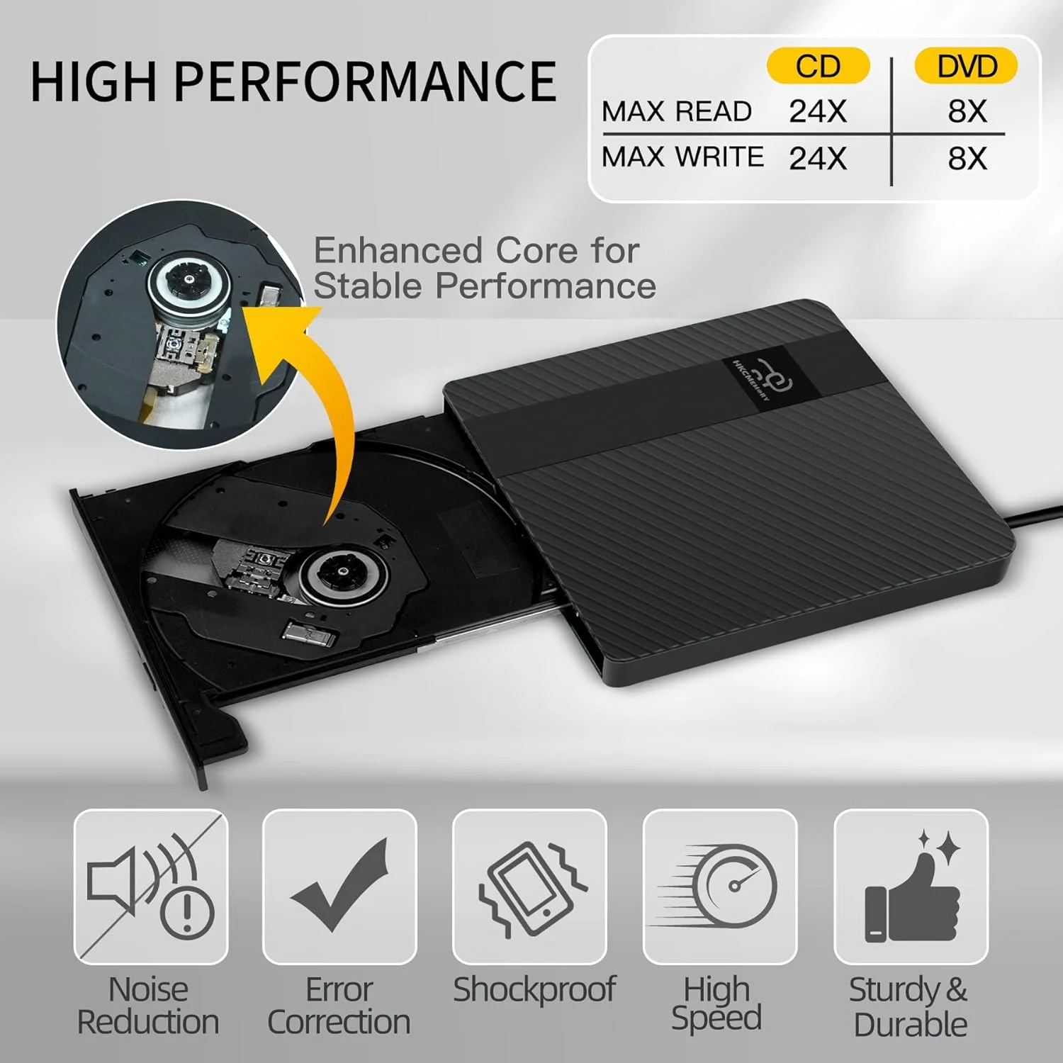 درایو نوری اکسترنال USB 3.0 و Type-C، پخش کننده و رایت/رایتر DVD+/-RW قابل حمل، سازگار با لپ تاپ، کامپیوتر، مک بوک پرو/ایر، ویندوز 11/10/8/7/XP، لینوکس