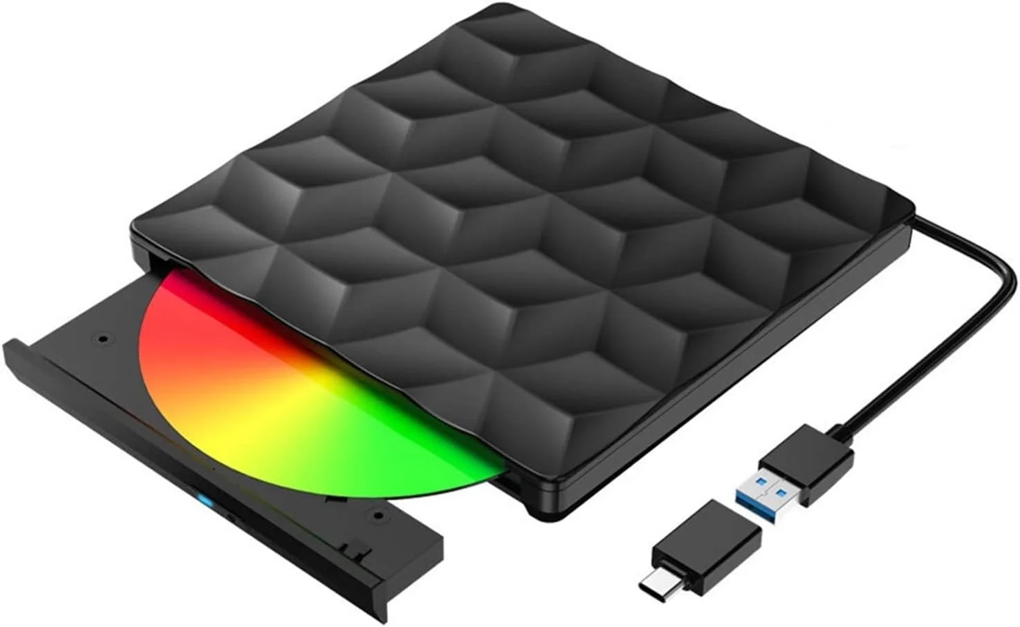 پخش کننده DVD قابل حمل اکسترنال، پخش کننده DVD اکسترنال USB 3.0 Type-c، درایو دیسک قابل حمل CD DVD، رایتر CD Reader برای لپ تاپ، کامپیوتر رومیزی، تجربه فیلم قابل حمل