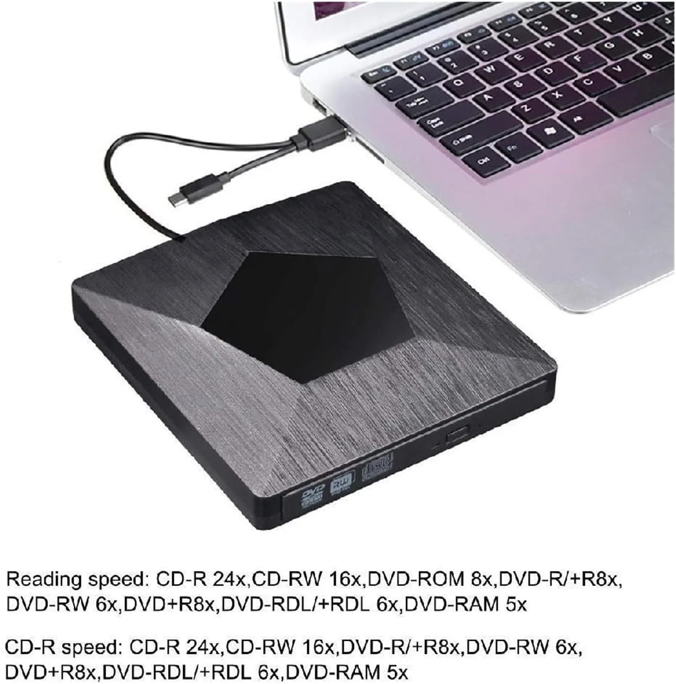 درایو نوری اکسترنال GAJUST، پخش کننده CD ROM USB/Type C، رایتر و ریدر CD-RW، قابل حمل برای لپ تاپ درایو نوری اکسترنال GAJUST، پخش کننده CD ROM USB/Type C، رایتر و ریدر CD-RW، قابل حمل برای لپ تاپ