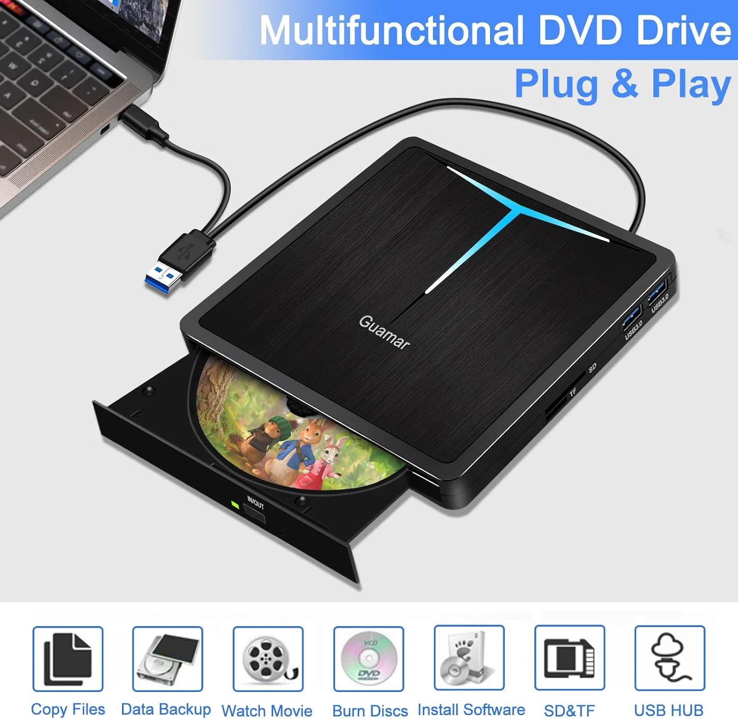 درایو نوری اکسترنال Guamar برای لپ تاپ